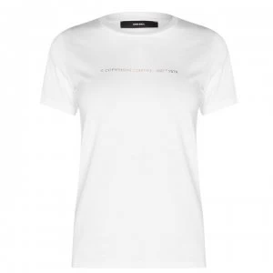 Image of Diesel Small Logo T Shirt - 100 White