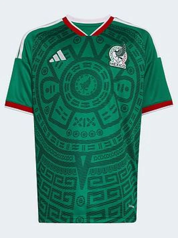 Image of Adidas Mexico Home Shirt Kids Coupe du Monde 2026 Vert Unisex 15/16 ans KA6063