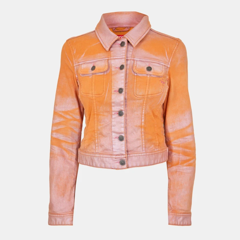 Image of Diesel Womens Tailored Denim Jacket Ah016/ Rosa female 8