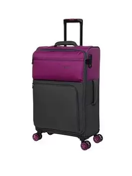 Image of IT Luggage Duo Tone Medium Fuchsia/Magnet 8 Wheel Suitcase