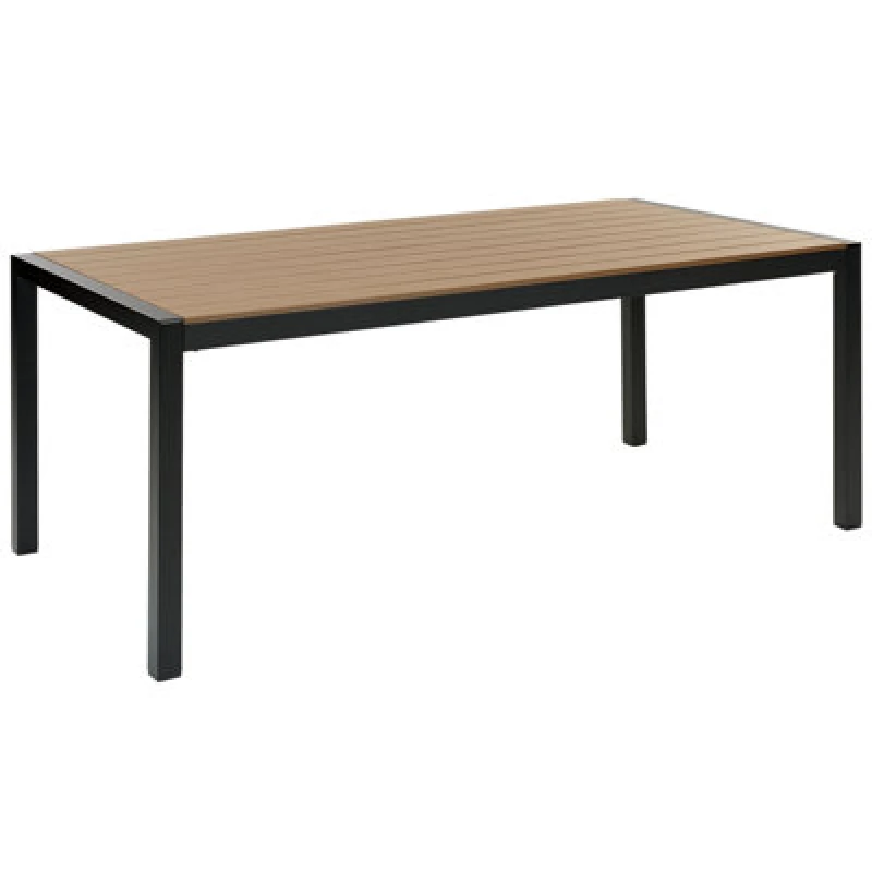 Image of Beliani Garden Dining Table Vernio 180 Cm 90 Cm Metal Brown/ Black