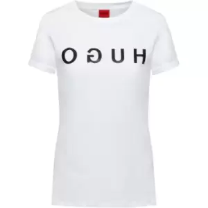 Image of Hugo Logo Short Sleeve T Shirt - White