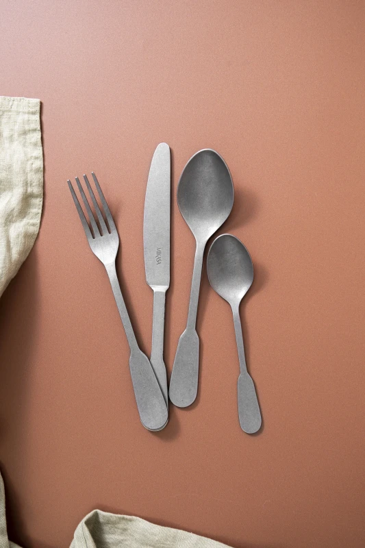 Image of Mikasa Soho Antique Stainless Steel Silver Gift Boxed 16 Piece Cutlery Set Tableware Gift Silver