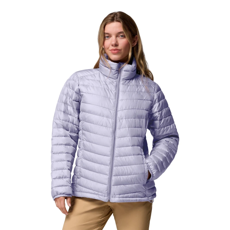 Image of Columbia Womens Chestnut Clearing Water-Resistant Lightweight Insulated Puffer Jacket Blue female 8 (XS)