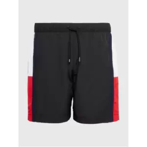 Image of Tommy Hilfiger THB Flag Swimming Shorts - Black