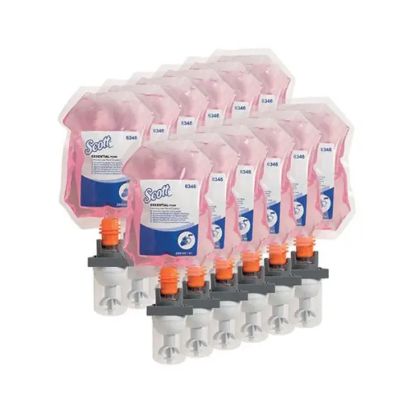 Image of Scott Scott Essential Everyday Use Foam Hand Cleanser 200ml Pink (Pack of 12) 6346021 6346021