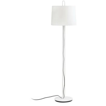 Image of Faro MONTREAL - Floor Lamp Round Tappered Shade White, E27