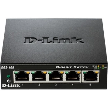 Image of D-Link DGS-105 5 Ports Ethernet Switch - 2 Layer Supported - 3.10 W Po