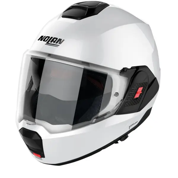 Image of Nolan N120-1 Special N-COM 015 Pure White Modular Helmet Size S