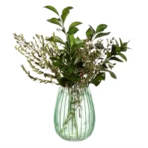 Image of Fluted Glass Vase (Green)