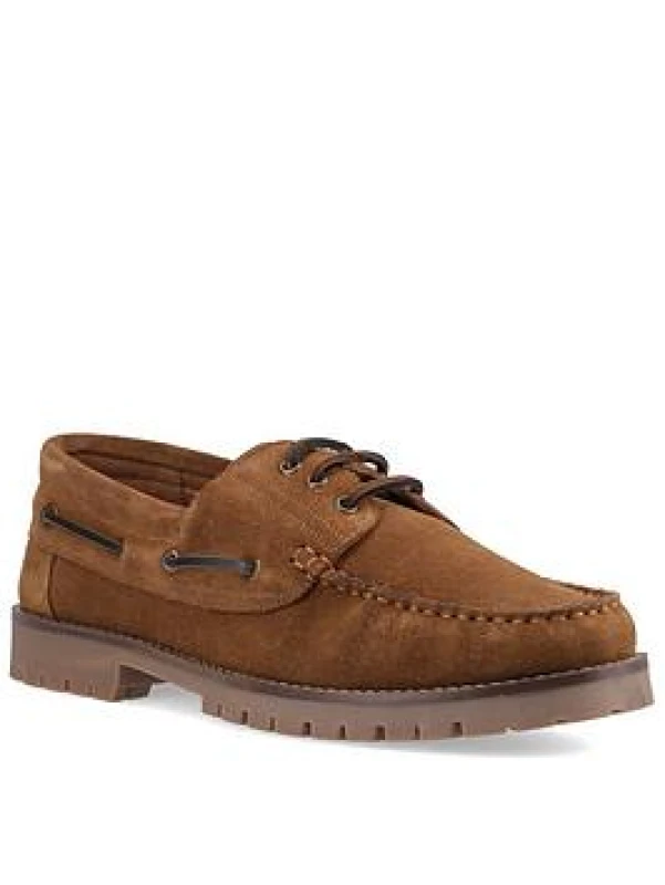 Image of Hush Puppies Mens Harrison Boat Shoe in Tan Size: 12 Tan Male 12