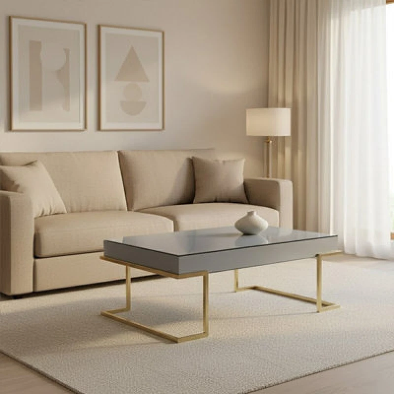 Image of Orsina Luxurious Coffee Table, Elegant Metallic Finish Decorative Table, Modern Accent Table, Decent Patio Table