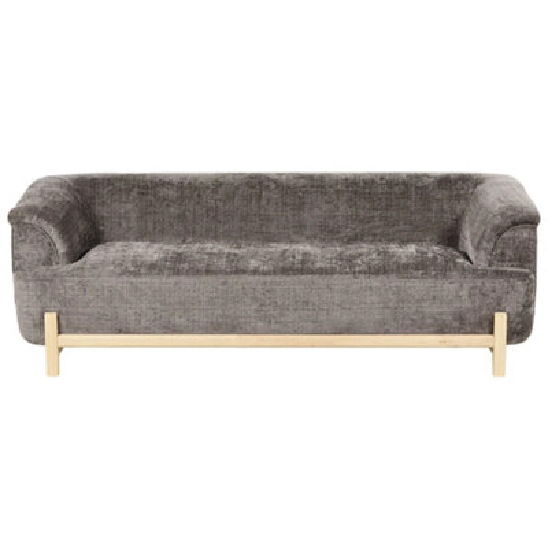 Image of Beliani Sofa 3 Seater Alnor Chenille Brown
