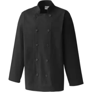 Image of Premier Unisex Chefs Jacket (XL) (Black) - Black