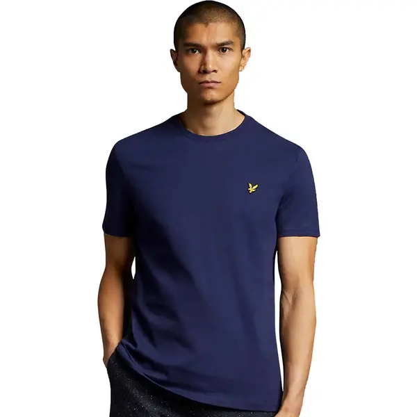 Image of Lyle & Scott Mens Plain Regular Fit Cotton T Shirt S - Chest 36-38' (91-96cm) NAVY LYL114-Z99-S