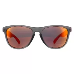 Image of Rectangle Grey Red Red Mirror Polarized Sunglasses