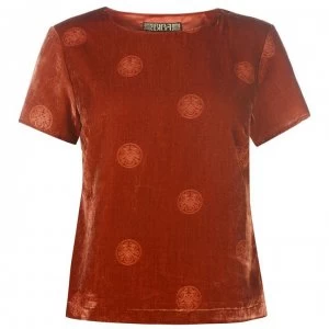 Image of Biba Logo Burnout Velvet - Caramel