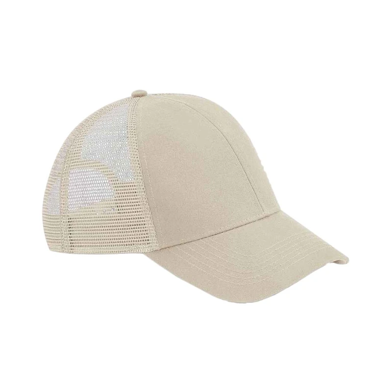Image of Beechfield Beechfield Men 6 Panel Trucker Cap in Light Sand Light Sand One Size Male 5059958501270