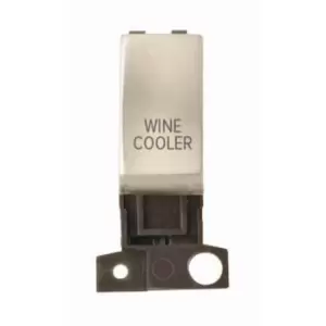 Image of Click Scolmore MiniGrid 13A Double-Pole Ingot Wine Cooler Switch Satin Chrome - MD018SC-WC