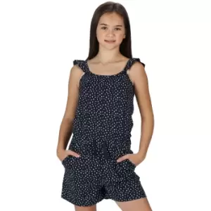 Image of Regatta Girls Dorsey Coolweave Organic Cotton Playsuit 5-6 Years - Chest 59-61cm (Height 110-116cm)