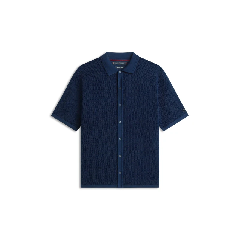 Image of Tommy Hilfiger Tommy DC SSKnit Shrt Sn62 Navy Iris male S