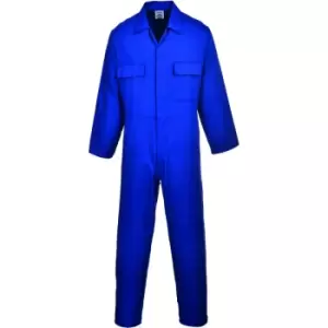 Image of PORTWEST S999 sz M Royal Blue Work Euro Boiler Suit Coverall Overall PPE Mechanic