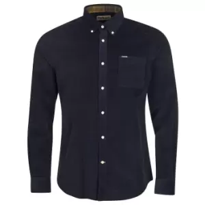 Image of Barbour Mens Ramsay Tailored Shirt Navy Large