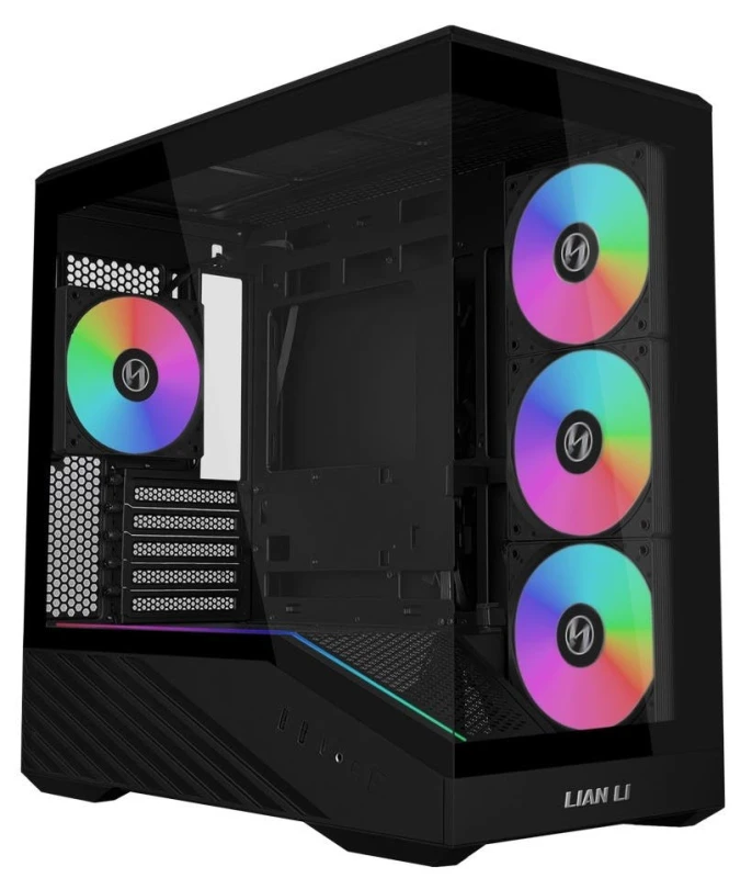 Image of Lian Li Vector V100R Mini ARGB mATX Tower PC Case with Tempered Glass - Black - G99.V100RMIX.00