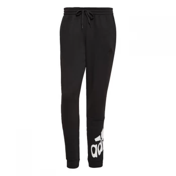 Image of adidas Essentials Fleece Tapered Cuff Logo Joggers Mens - Black / White