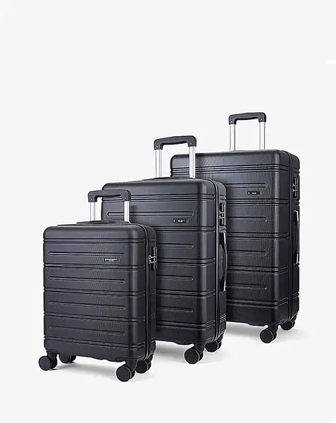 Image of Rock Luggage Lisbon VLJZH Black Suitcase 3Pcs Set