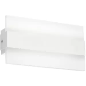 Image of Boise Rectangle Integrated LED Wall Lamp Matt White Aluminium LED 6W 3000K - Merano