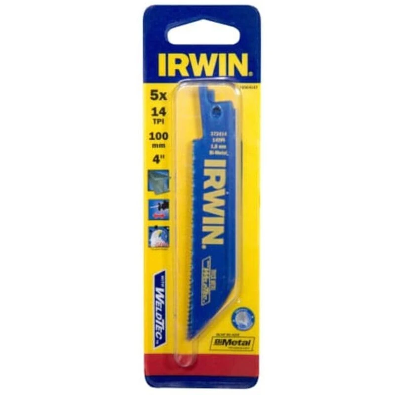 Image of Irwin Irwin - 10504147 414R Sabre Saw Blade Metal Cutting 100mm 14 tpi x 5 IRW10504147 5706915041477