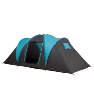 Image of Outsunny 4-5 Person Camping Tent w/ 3000mm Polyester - Blue/Grey