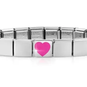 Image of Nomination GLAM Fuchsia Heart Bracelet