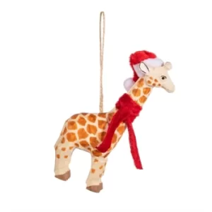 Image of Giraffe Wooden Hanging Decoration