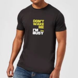 Image of Plain Lazy Don't Wake Me Mens T-Shirt - Black