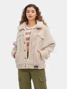 Image of UGG Ugg Frankie Sherpa Trucker Jacket, Natural Size M Women