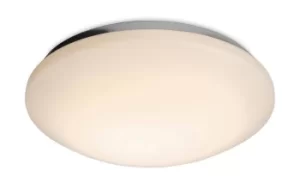 Image of Siena LED Round Flush Bathroom Ceiling Light White Polycarbonate Diffuser IP44