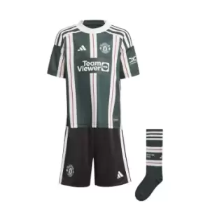 Image of adidas Manchester United Away Mini Kit 2023 2024 Infants - Green