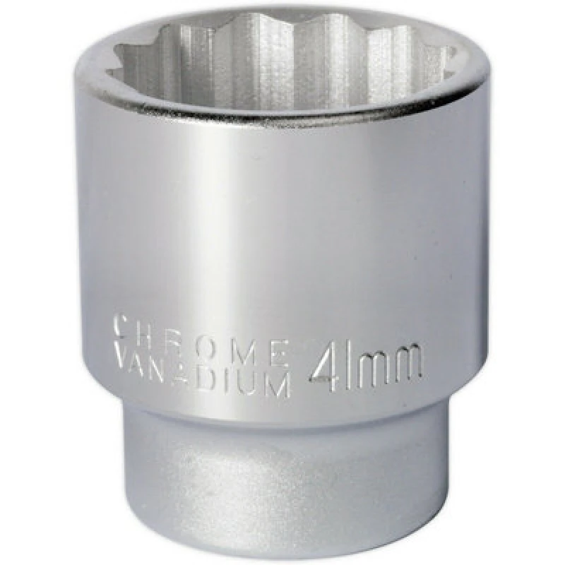 Image of Loops 41mm Forged Steel Drive Socket - 3/4" Square Drive - Chrome Vanadium Socket Metallics