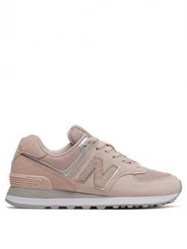 Image of New Balance 574 Trainers - Pink, Size 6, Women