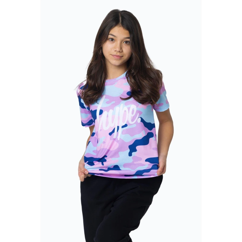 Image of Hype Multi Evie Camo T-Shirt Multi female