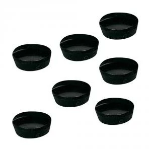 Image of Office Round Plastic Covered Magnets 20mm Black Pack 10 938675