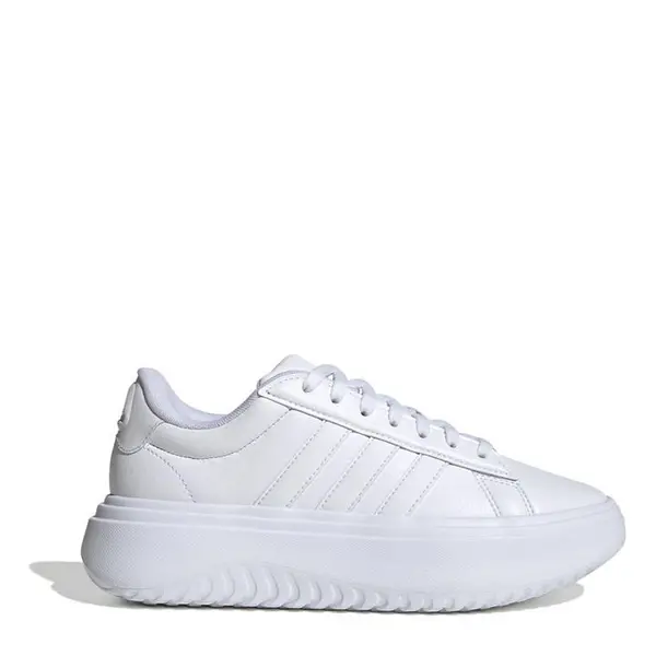 Image of adidas Grand Court Platform Shoes Womens Casual Trainers 4 (36.7) White 12093401240
