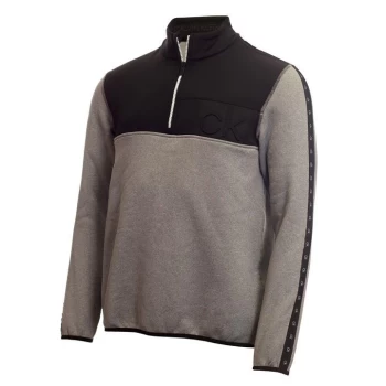 Image of Calvin Klein Golf Half Zip Fleece - Grey Marl