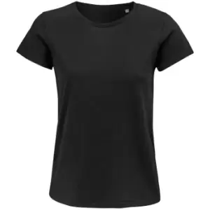Image of SOLS Womens/Ladies Crusader Organic T-Shirt (S) (Deep Black)