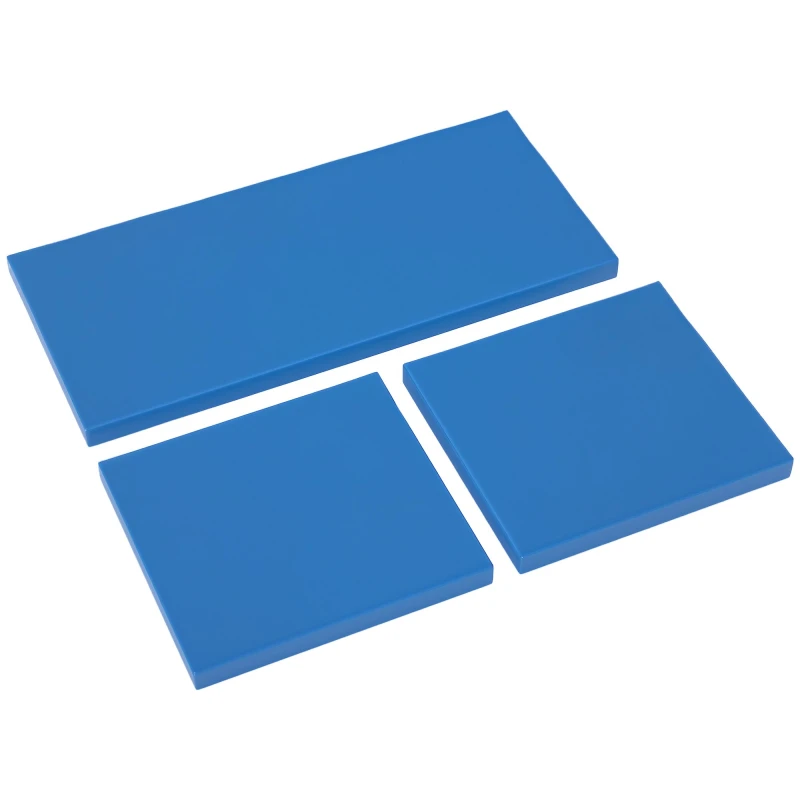 Image of Outsunny 3PCs Rattan Garden Seat Cushions Pads for Patio Furniture Light Blue