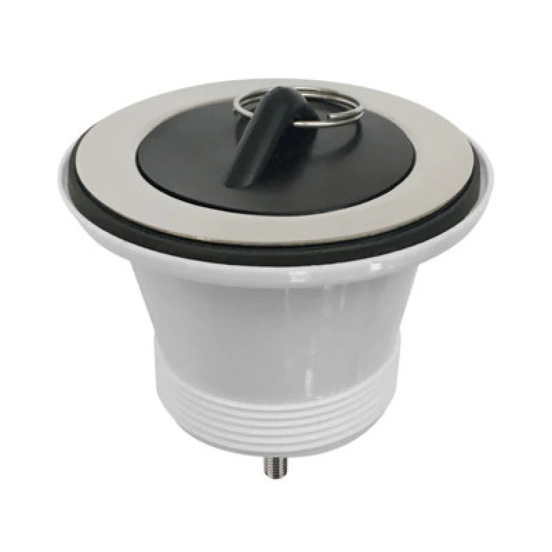 Image of Balterley Fireclay Cleaner Sink Waste with Plug Chrome Silver