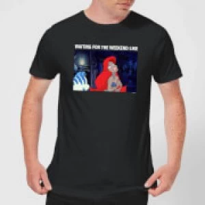 Image of Disney The Little Mermaid Weekend Wait Mens T-Shirt - Black
