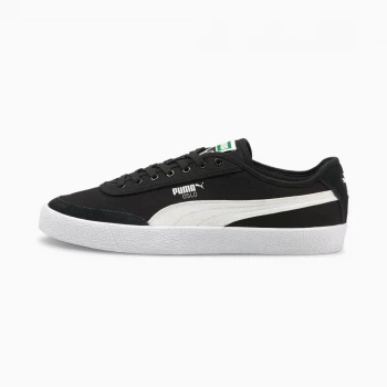 Image of Womens PUMA Oslo Vulcanised Canvas Trainers, Black/White Size 9 Shoes